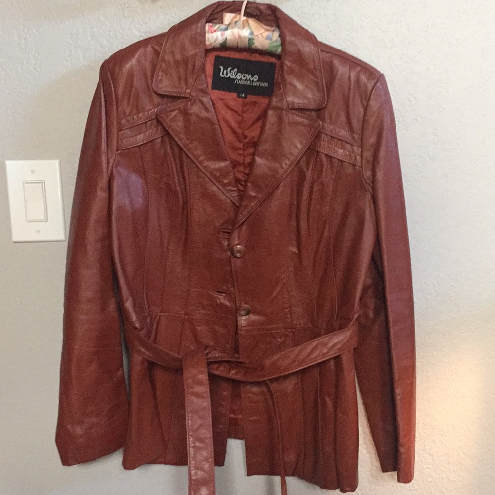 Retro vintage leather jacket